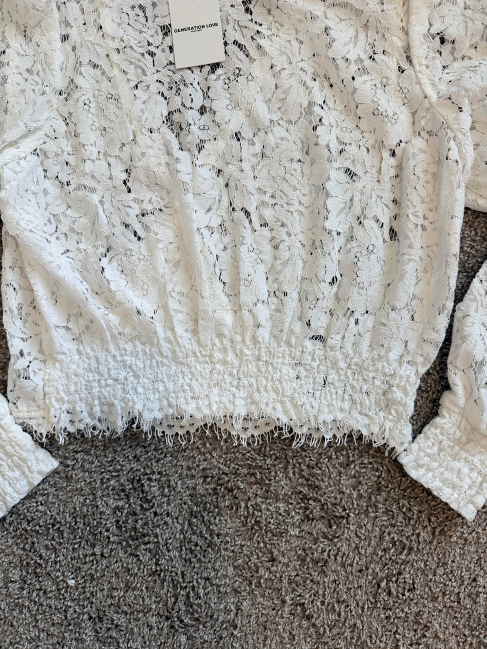 GENERATION LOVE Kairi Lace Wrap womens Blouse size XL cottage core NWT - Picture 14 of 14